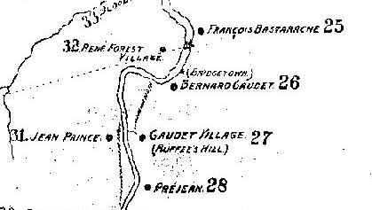 Bernard Gaudet's land was originally Pierre l'Ainé's land.